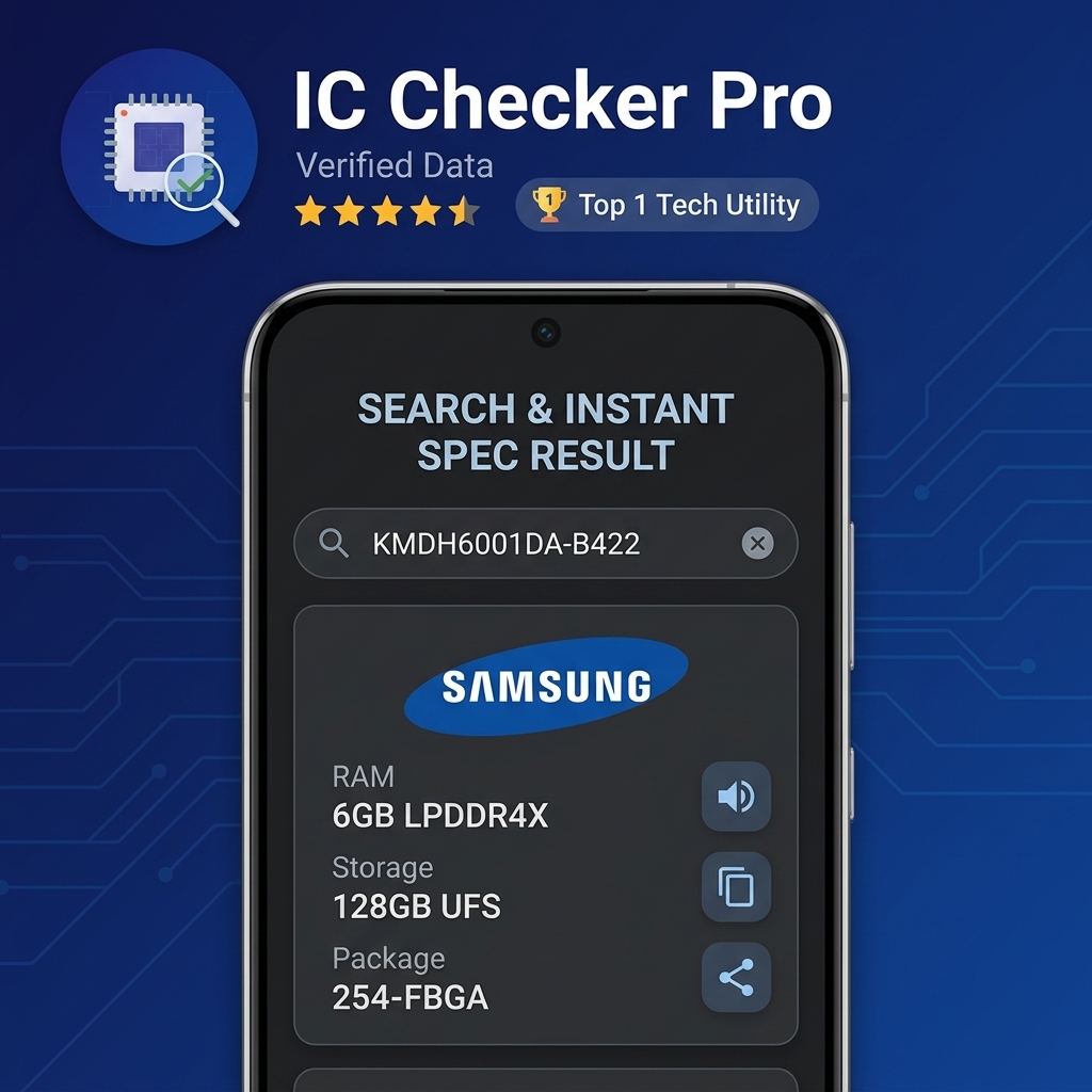 IC Checker Pro Search Result UI Graphic